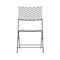 Flash Furniture Rouen 3-Pc Foldable French Bistro Set, PE Rattan Back, Seat and Table Top, Gray/White w/Steel Frame FV-FWA085-GRYWHT-GRY-GG - alternate 9